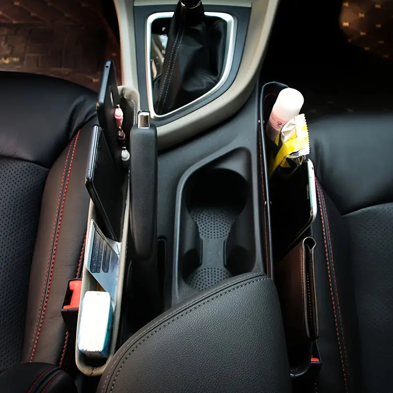 Car Organizer PU Leather Seat Slit Gap Pocket Storage Automotive - DailySale