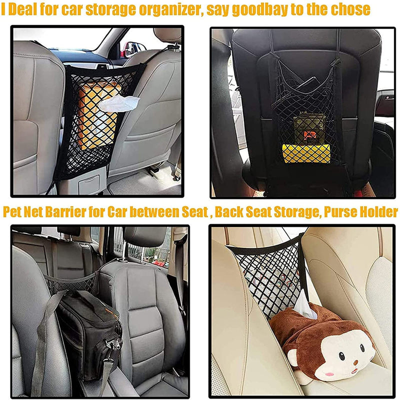 4 Different applications of the Car Pet Barrier Mesh Organizer