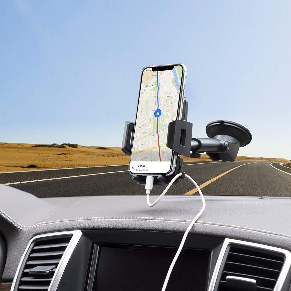 Car Phone Mount, VUP Windshield Phone Holder Car Mount on car