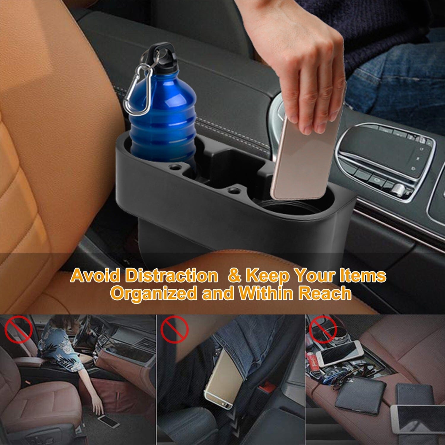 Car Seam Cup Holder Seat Gap Wedge Automotive - DailySale