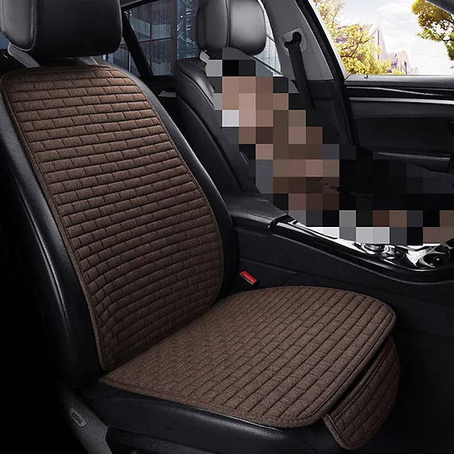 Car Seat Cover Kit Front Flax Seat Automotive Brown - DailySale