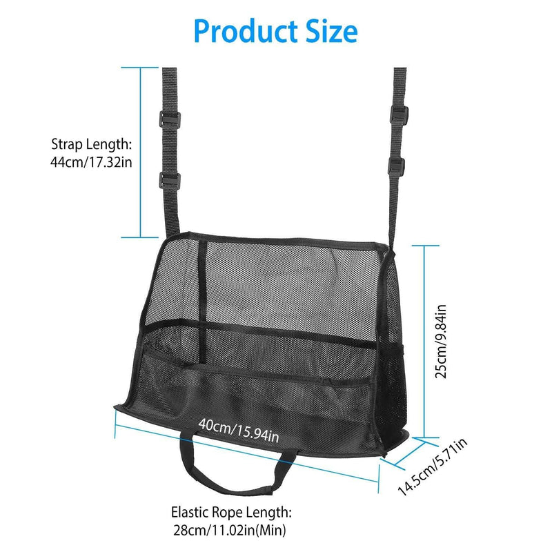 Car Storage Netting Pouch Seat Side Storage Mesh Organizer Bag Automotive - DailySale