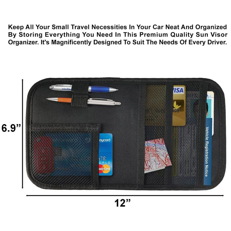 Car Sun Visor Interior Accessories Pocket Organizer Automotive - DailySale