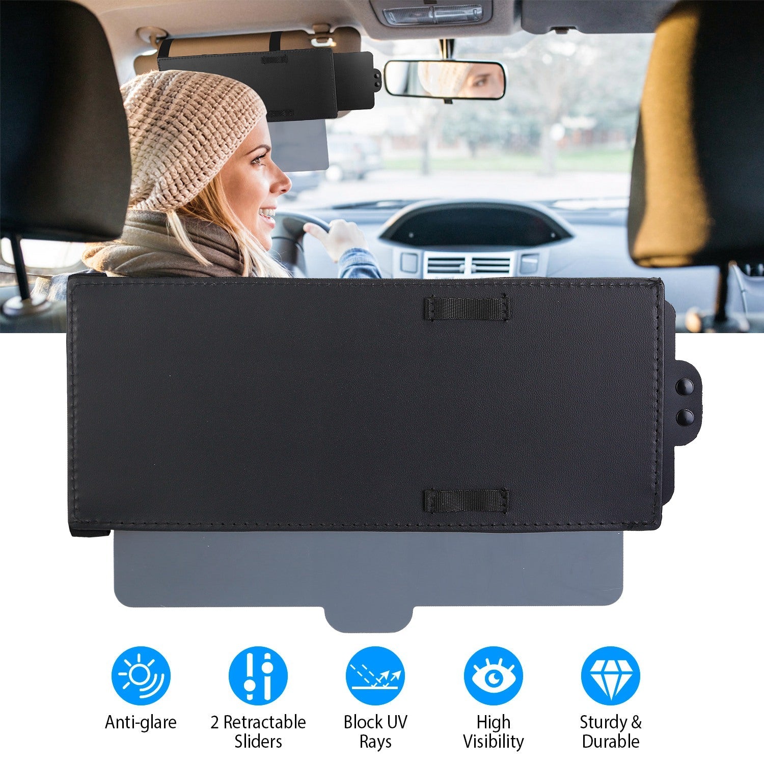 Car Sunshade Sun Visor Extended Automotive - DailySale