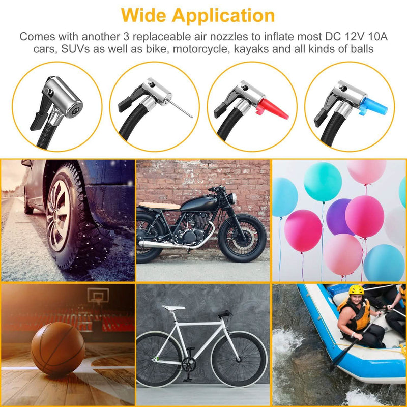 Car Tire Air Pump Portable Air Compressor Pump Automotive - DailySale