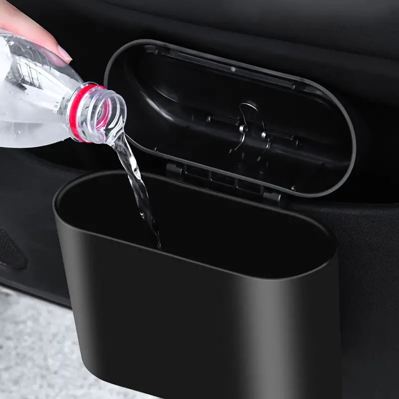 Car Trash Can with Lid Hanging Vehicle Garbage Organizer Automotive - DailySale