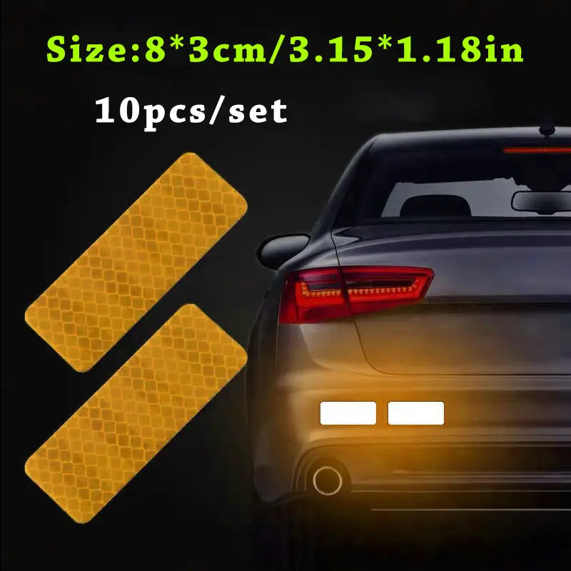 Car Truck Bumper Safety Reflective Warning Strip Stickers Automotive Yellow - DailySale