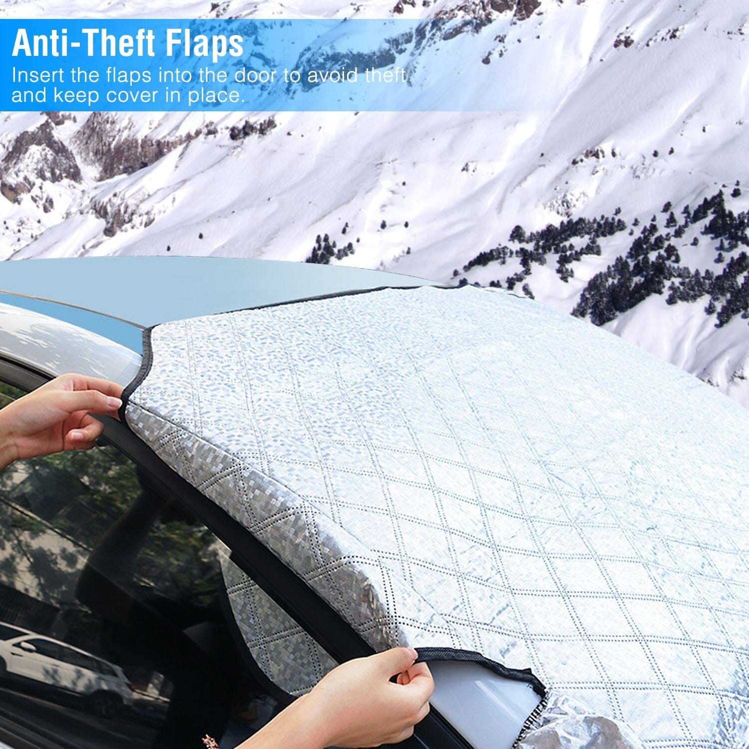 Car Windshield Snow Cover Windproof Magnetic Car Windscreen Cover Automotive - DailySale