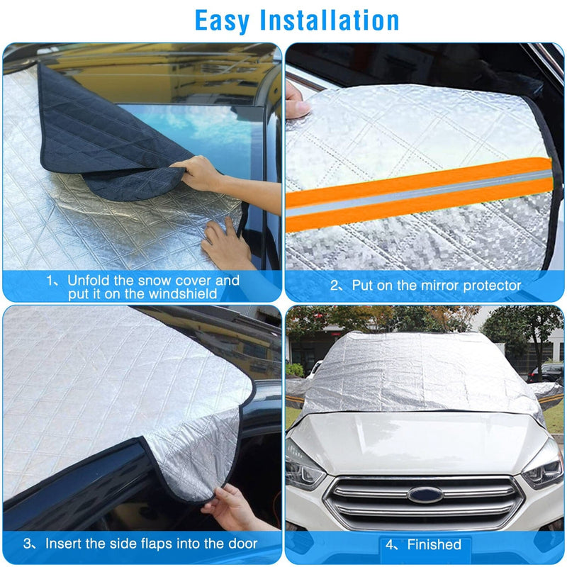 Car Windshield Snow Cover Windproof Magnetic Car Windscreen Cover Automotive - DailySale