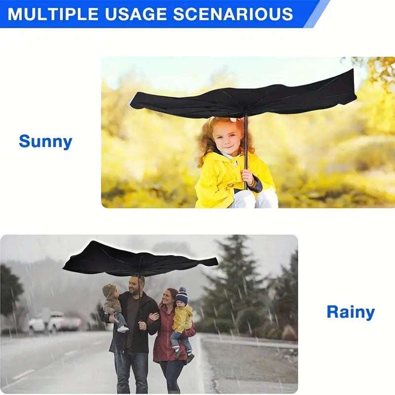 Car Windshield Sun Shade UV Rays and Heat Sun Visor Protector Foldable Reflector Umbrella Automotive - DailySale