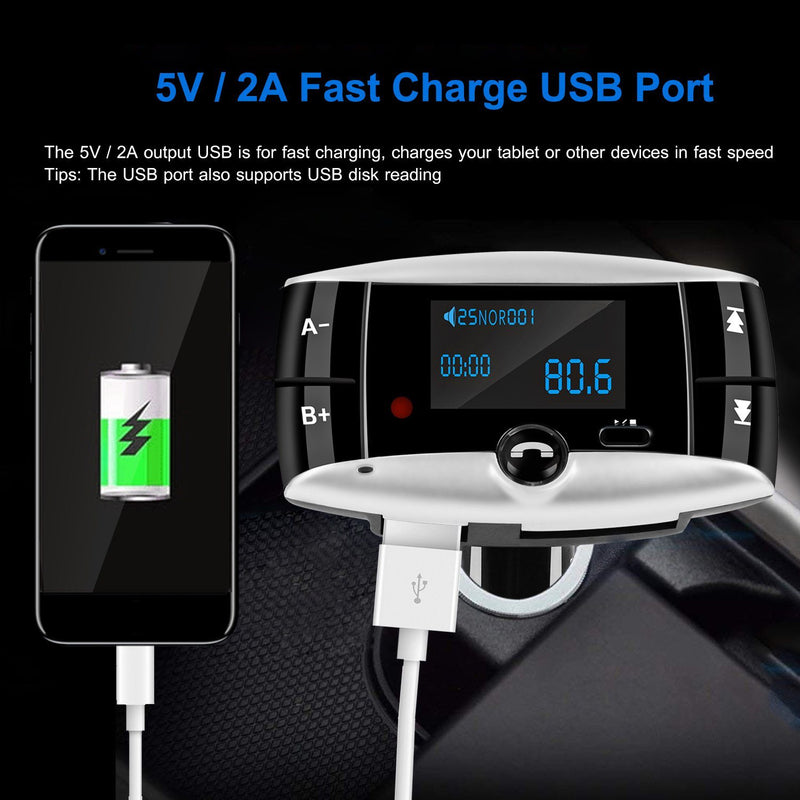 Car Wireless FM Transmitter USB Charger Hands-free Call MP3 Player Automotive - DailySale