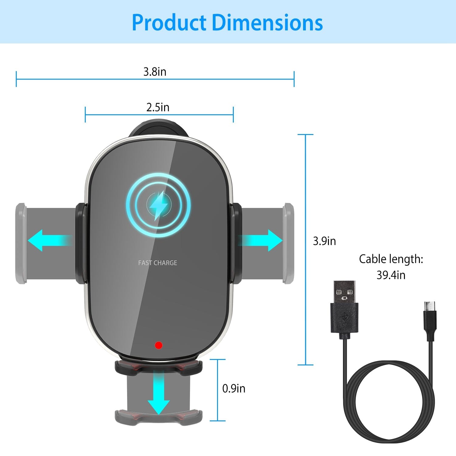 Car Wireless Phone Charger Car Air Vent Phone Mount Automotive - DailySale