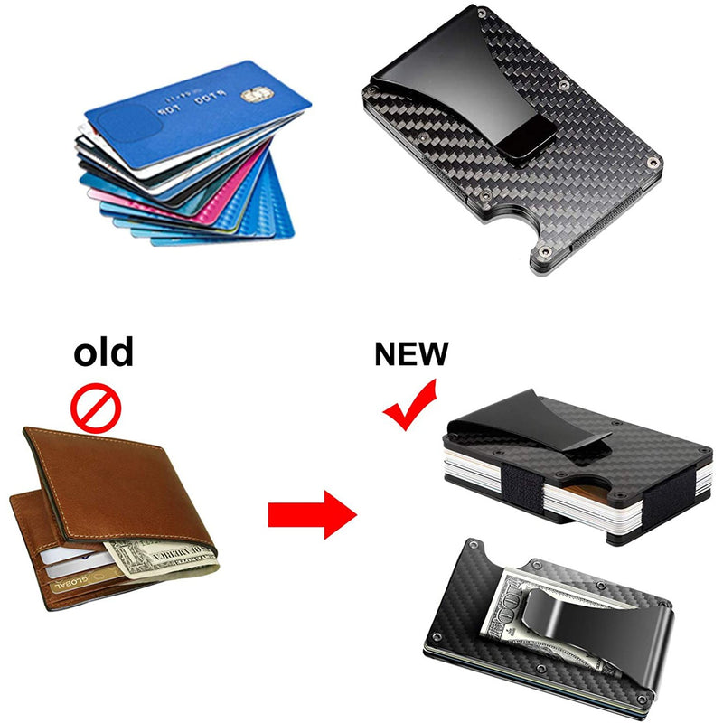 Carbon Fiber Money Clip Wallet with RFID Blocking Bags & Travel - DailySale