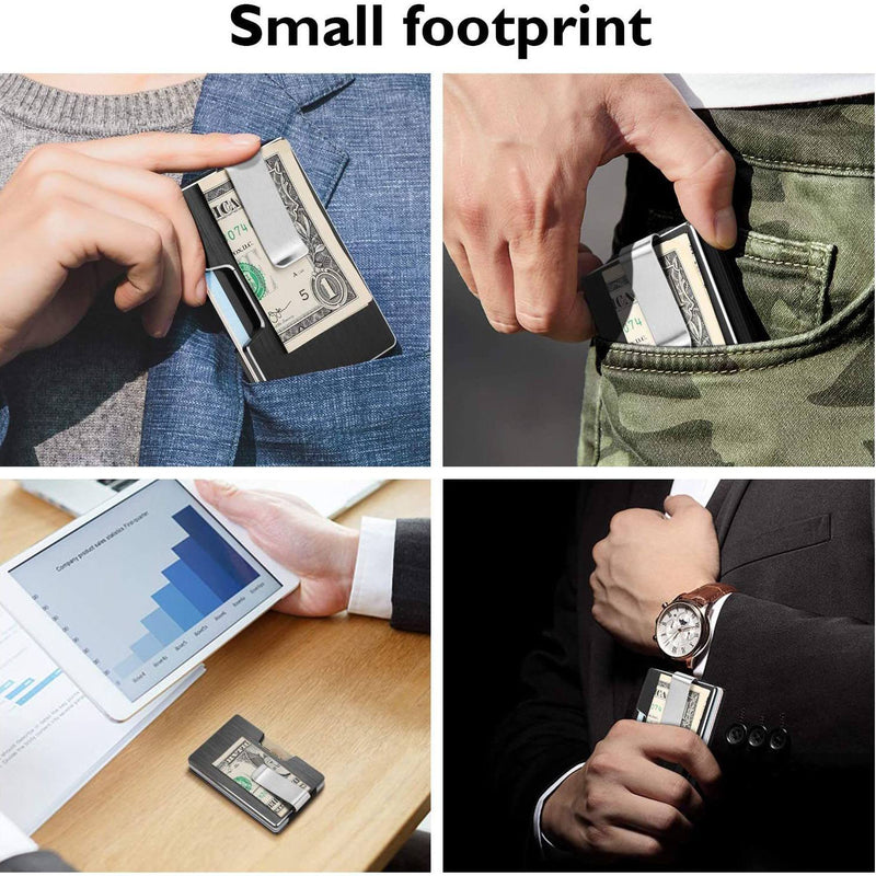 Carbon Fiber Pocket Money Clip Wallet with RIFD Card Blocking Bags & Travel - DailySale