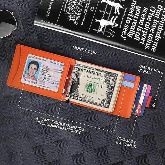 Carbon Fiber Rfid Men Wallets Bi-fold Vallet Billfold Men's Shoes & Accessories - DailySale