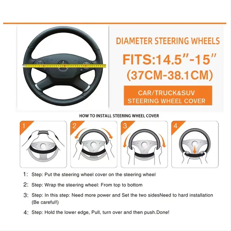 Carbon Fiber Sports Steering Wheel Cover Automotive - DailySale