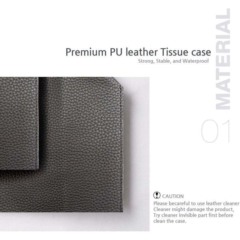 Carrotez Modern PU Leather Square Tissue Box Holder