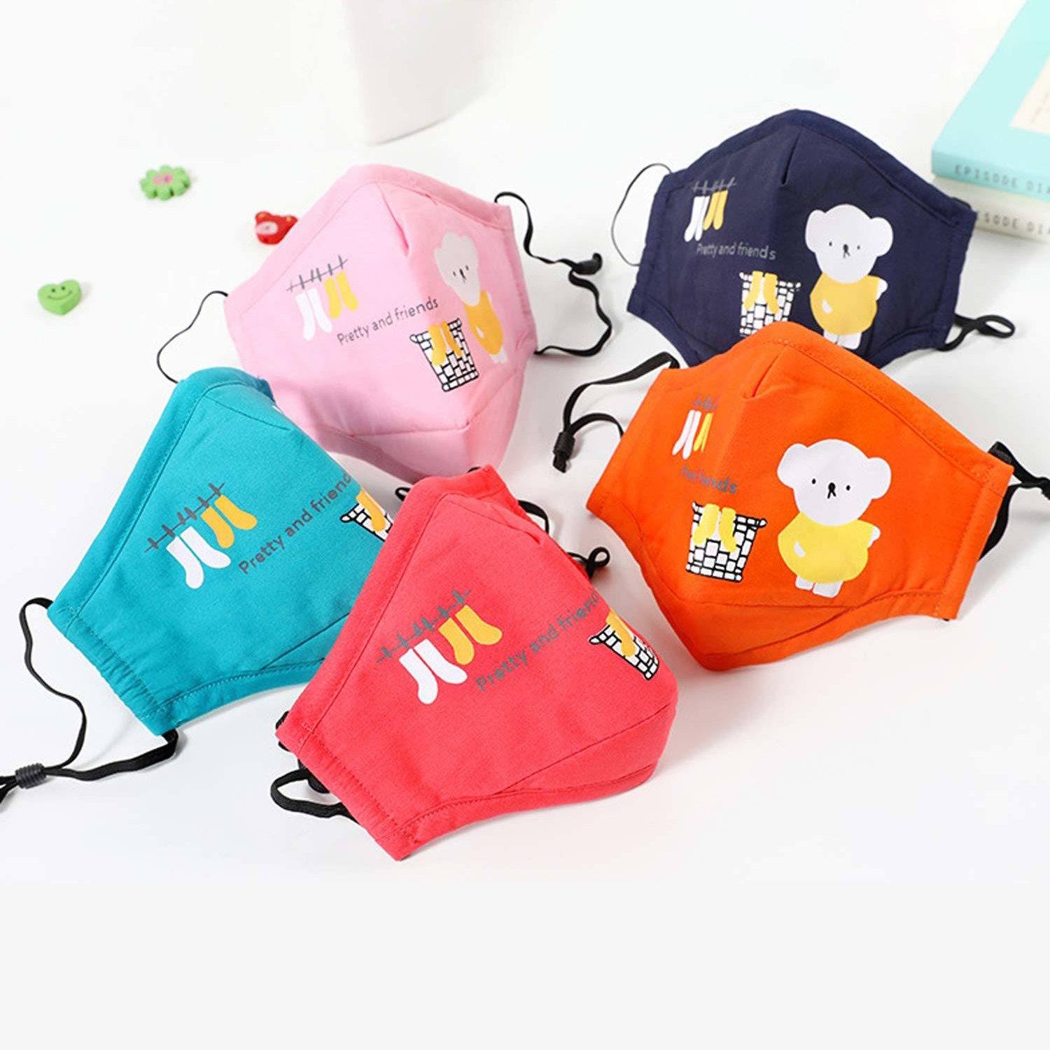 Cartoon Bears Cotton Dustproof for Children Face Masks & PPE - DailySale