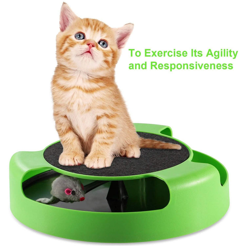 Cat Interactive Scratching Toy with Rotating Running Mouse Pet Supplies - DailySale