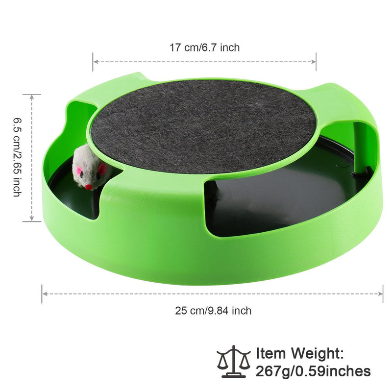 Cat Interactive Scratching Toy with Rotating Running Mouse Pet Supplies - DailySale