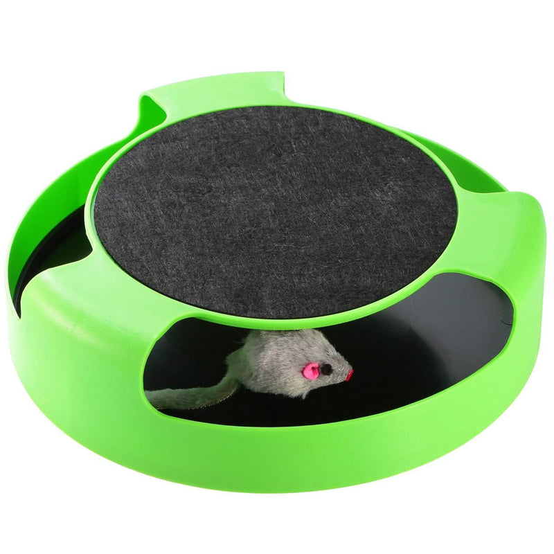Cat Interactive Scratching Toy with Rotating Running Mouse Pet Supplies - DailySale