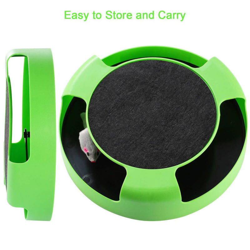 Cat Interactive Scratching Toy with Rotating Running Mouse Pet Supplies - DailySale