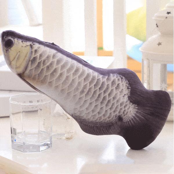 Cat Kicker Fish Toy Silver Dragon Fish - DailySale