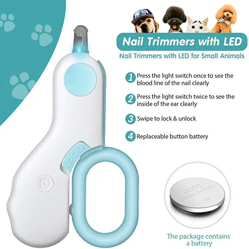 Cat Nail Clipper with LED Light Pet Supplies - DailySale