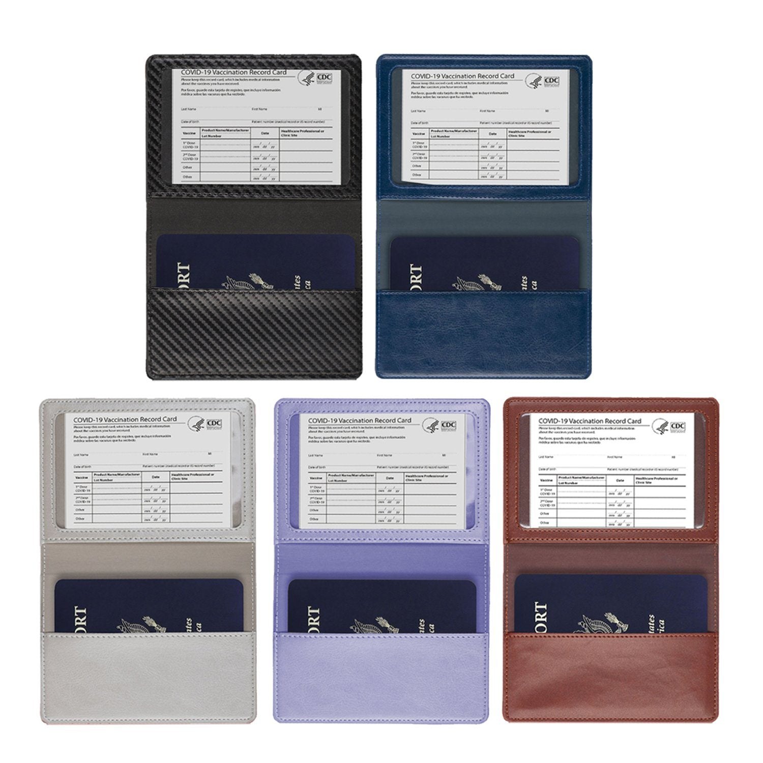 CDC Vaccination Card Holder And RFID Passport Organizer Holder Bags & Travel - DailySale