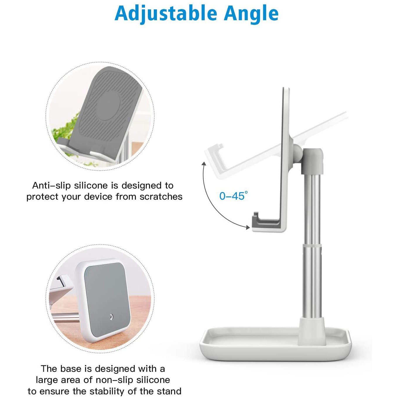 Cell Phone Stand with Anti-Slip Base Mobile Accessories - DailySale