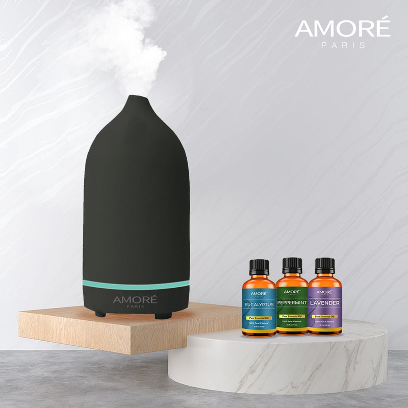 Ceramic Ultrasonic Aromatherapy Essential Oil Diffuser Wellness - DailySale