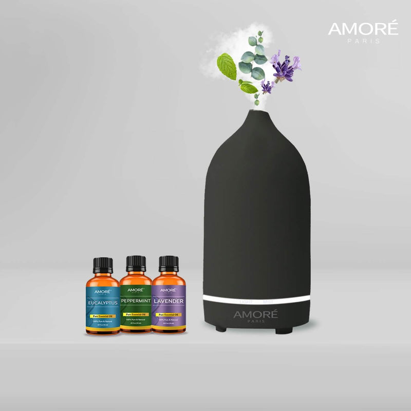 Ceramic Ultrasonic Aromatherapy Essential Oil Diffuser Wellness - DailySale