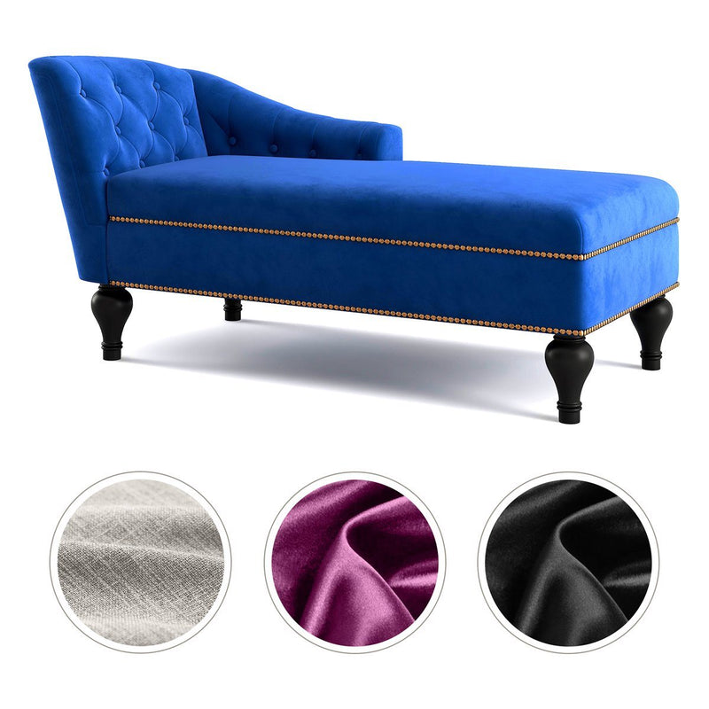 Chaise Lounge Indoor Chair Tufted Fabric, Sleeper Lounge Sofa Furniture & Decor - DailySale