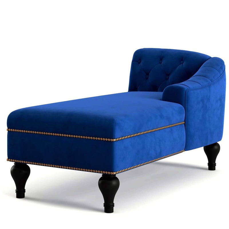 Chaise Lounge Indoor Chair Tufted Fabric, Sleeper Lounge Sofa Furniture & Decor - DailySale