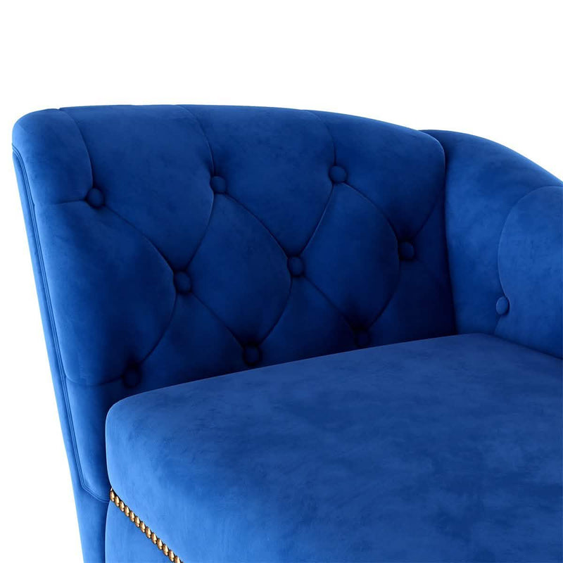 Chaise Lounge Indoor Chair Tufted Fabric, Sleeper Lounge Sofa Furniture & Decor - DailySale