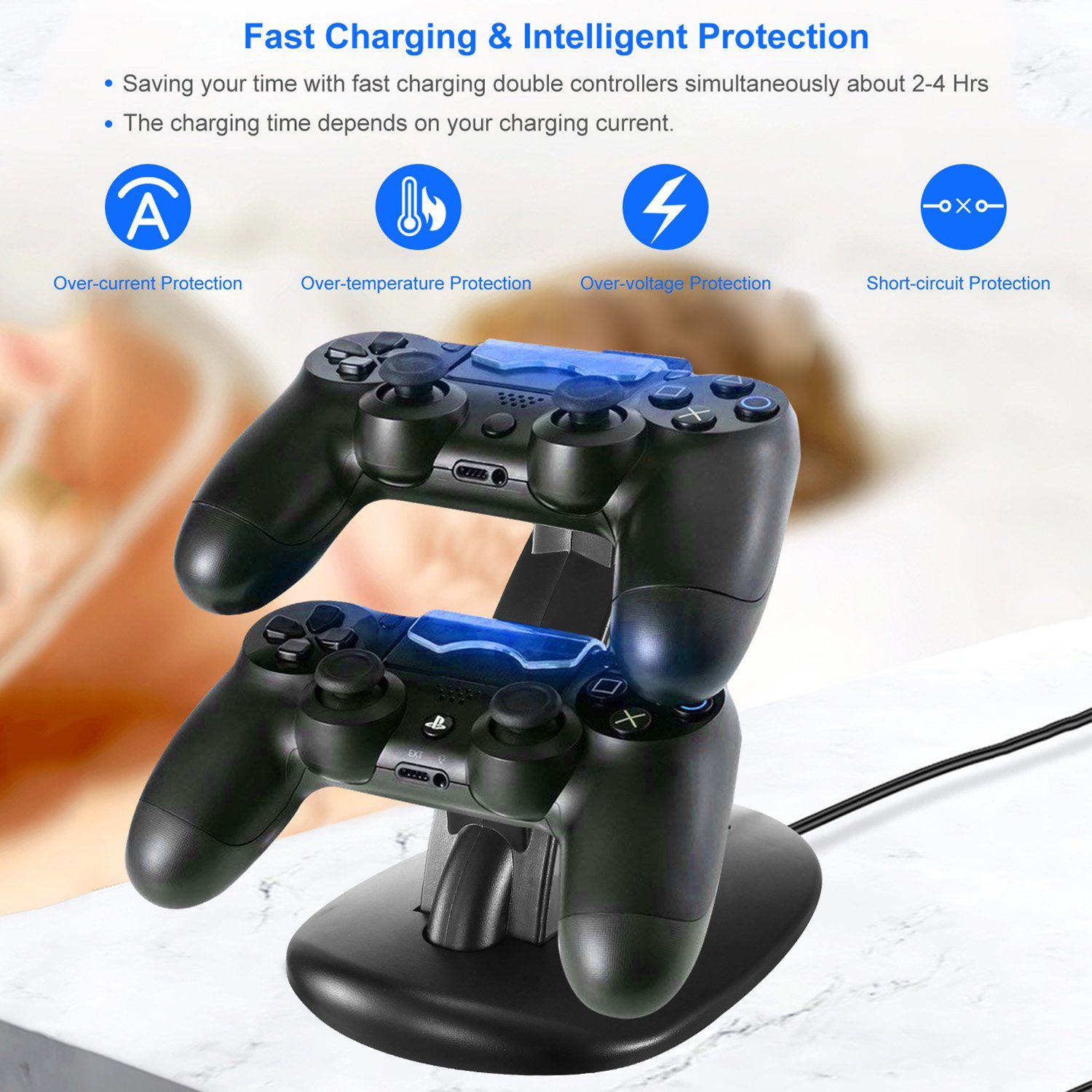 Charging Dock Station Dual Micro USB Stand for PS4 Pro Video Games & Consoles - DailySale