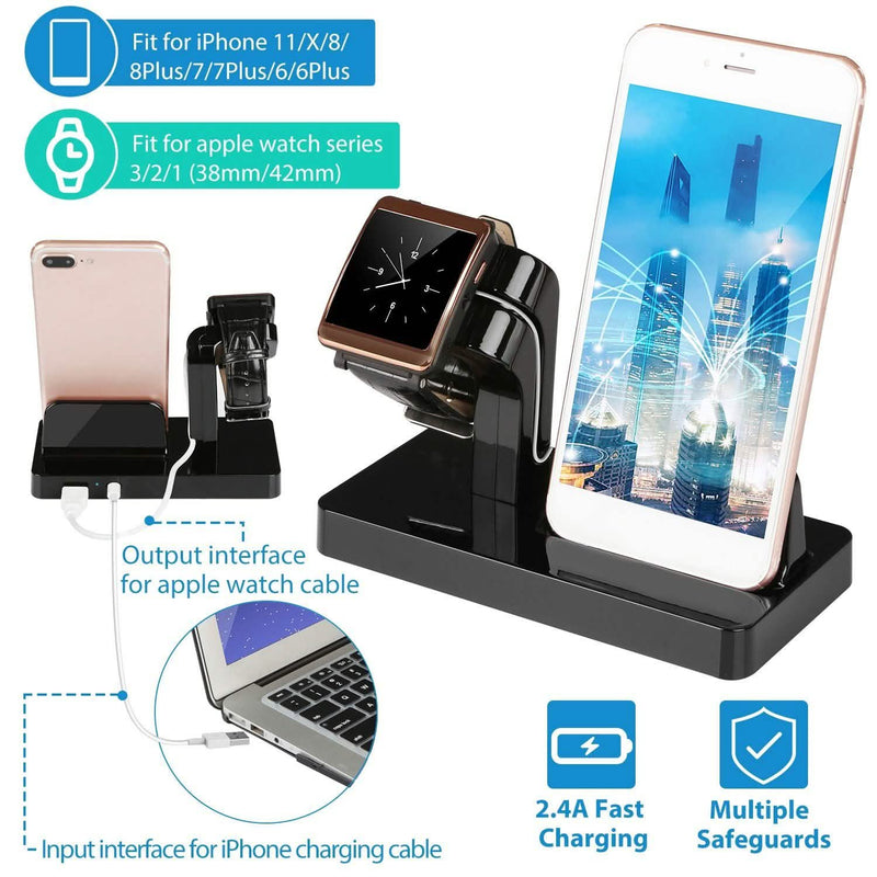 Charging Stand Dock Holder for iPhone and Apple Watch Mobile Accessories - DailySale