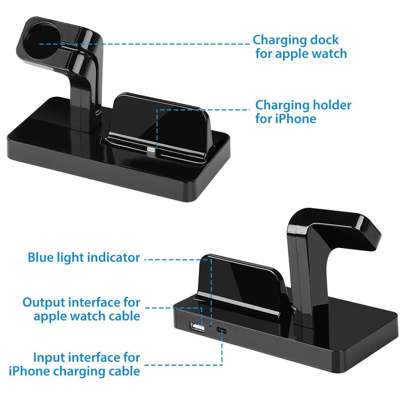 Charging Stand Dock Holder for iPhone and Apple Watch Mobile Accessories - DailySale