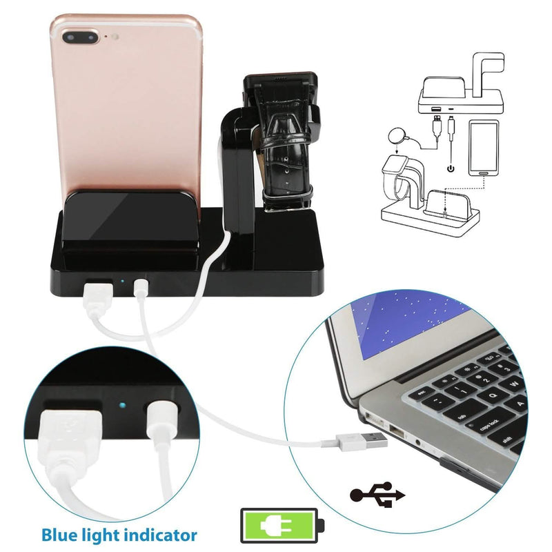 Charging Stand Dock Holder for iPhone and Apple Watch Mobile Accessories - DailySale