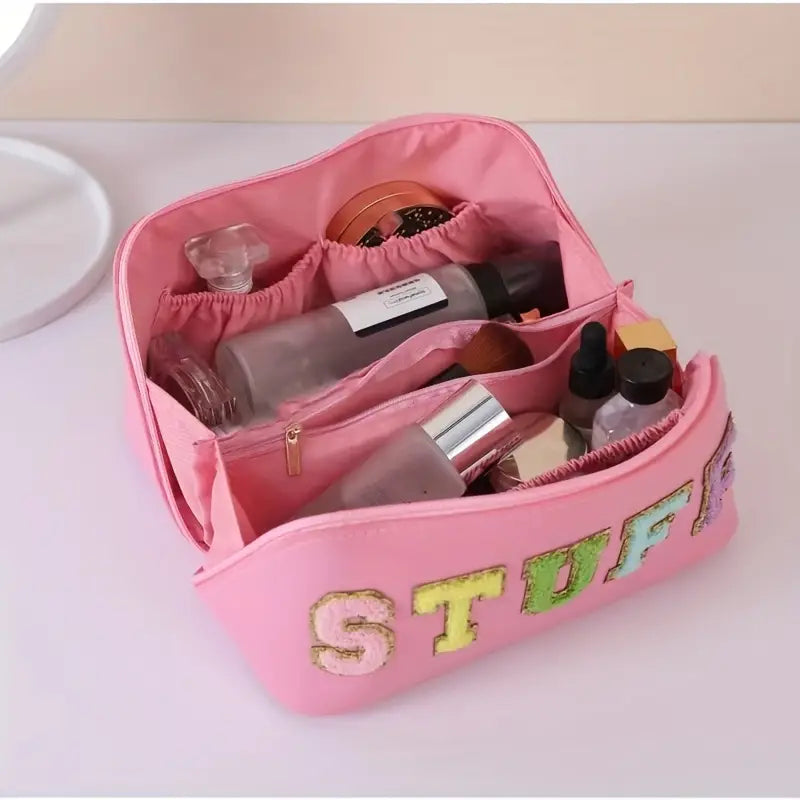 Chenille Letter Patches Cosmetic Bag Bags & Travel - DailySale