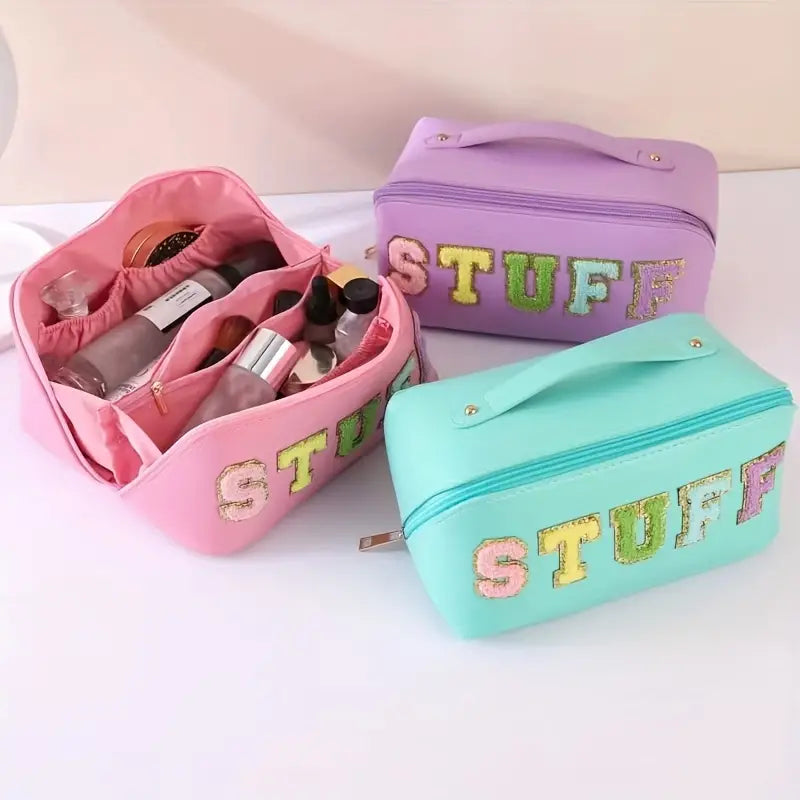 Chenille Letter Patches Cosmetic Bag Bags & Travel - DailySale