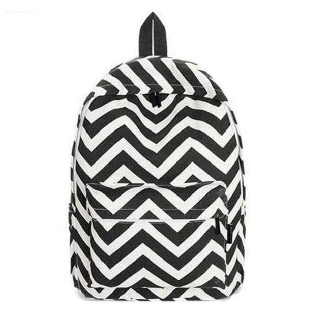 Chevron Backpack & School Supply Bundle Bags & Travel Black - DailySale