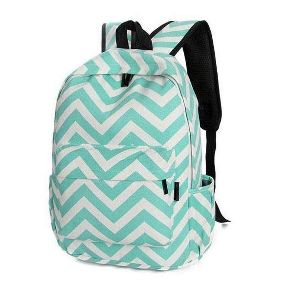 Chevron Backpack & School Supply Bundle Bags & Travel Green - DailySale