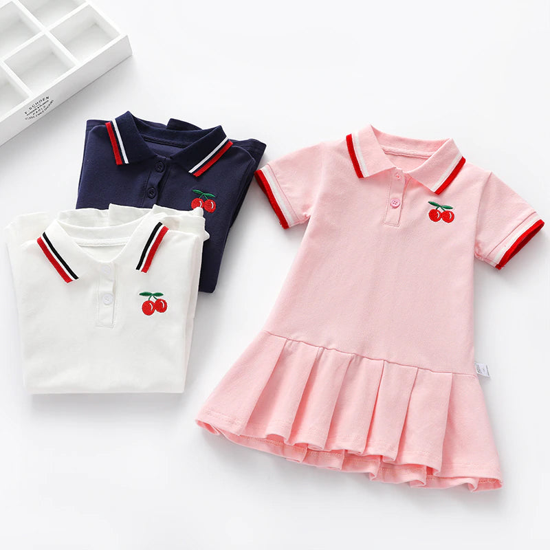 Children Dress Spring Summer Turn-Down Collar Kids' Clothing - DailySale