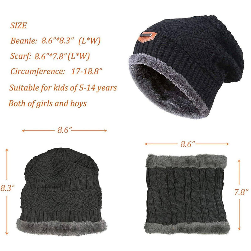 Children's Winter Hat and Scarf Set Kids' Clothing - DailySale