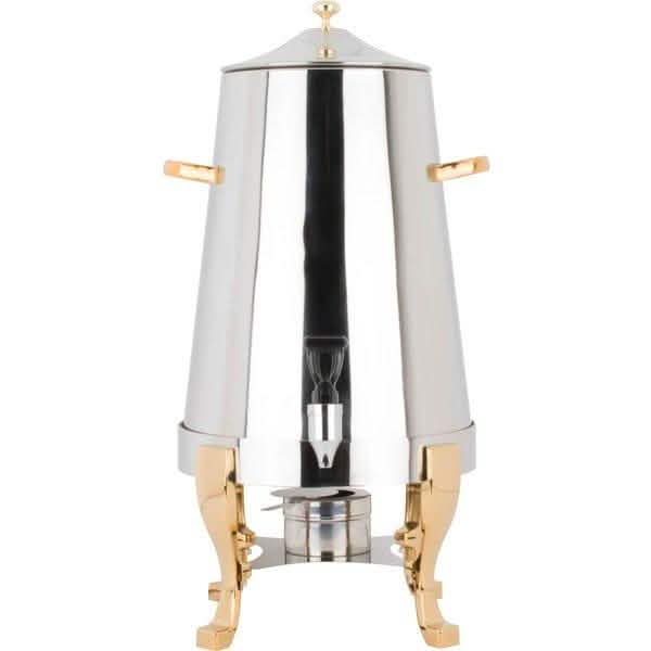 Choice Deluxe Stainless Steel 80 cup Coffee Chafer Urn with Gold Accents Kitchen & Dining - DailySale