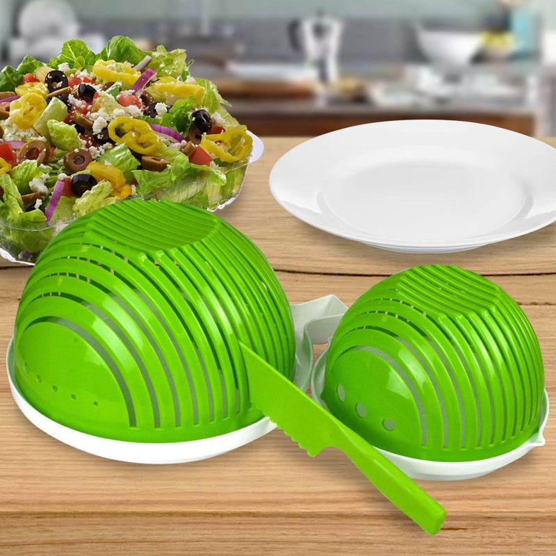 Chop Champ Set of Two Salad Cutter with Knife Kitchen Essentials - DailySale