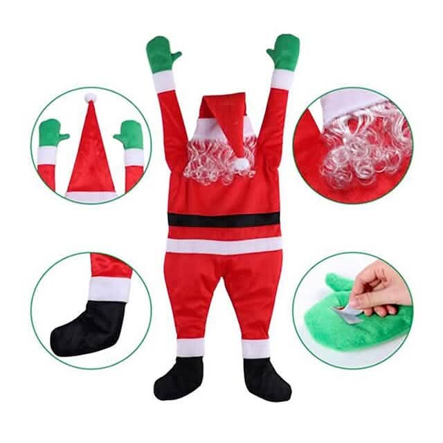 Christmas Climbing Hanging Santa Claus Decor Holiday Decor & Apparel - DailySale