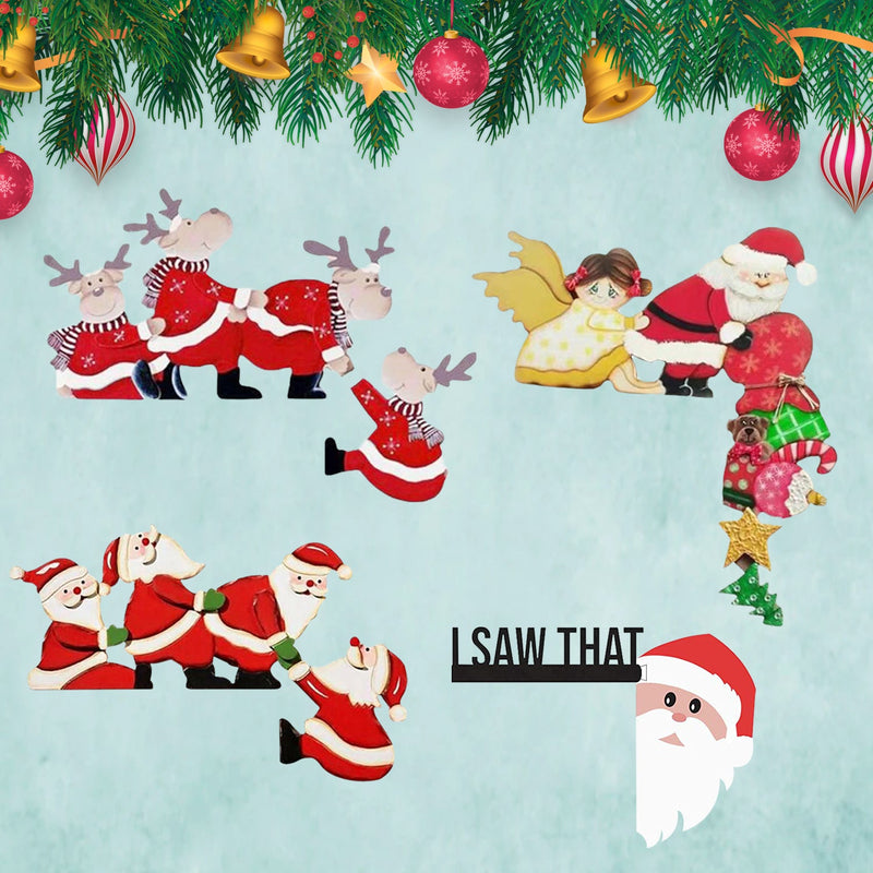 Christmas Door Hanger Decorations Rustic Sign Holiday Decor & Apparel - DailySale