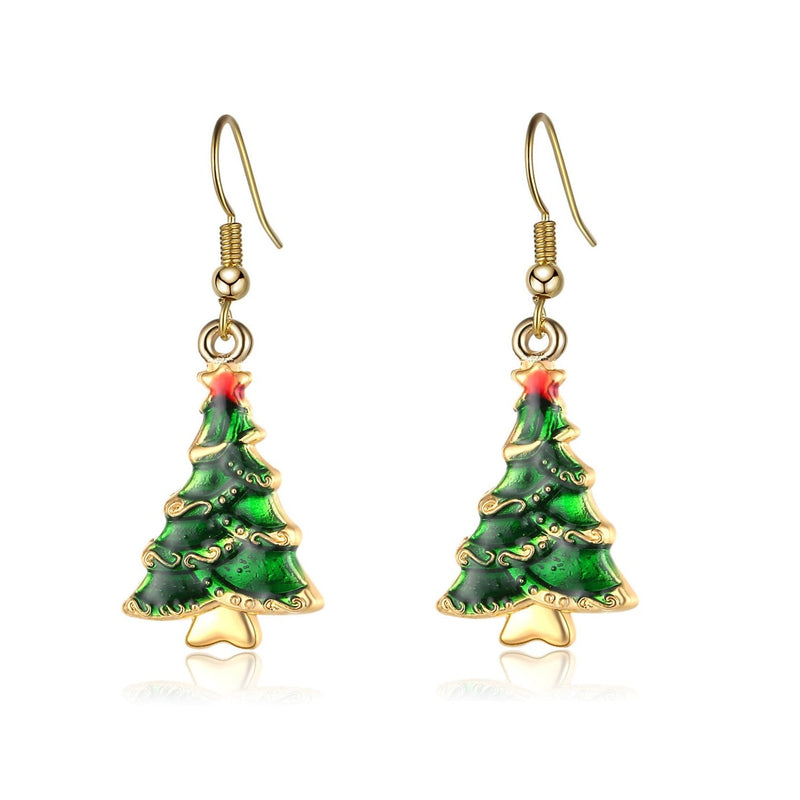 Christmas Ear Decor Hooks Creative Ladies Holiday Earrings Holiday Decor & Apparel Christmas Tree - DailySale
